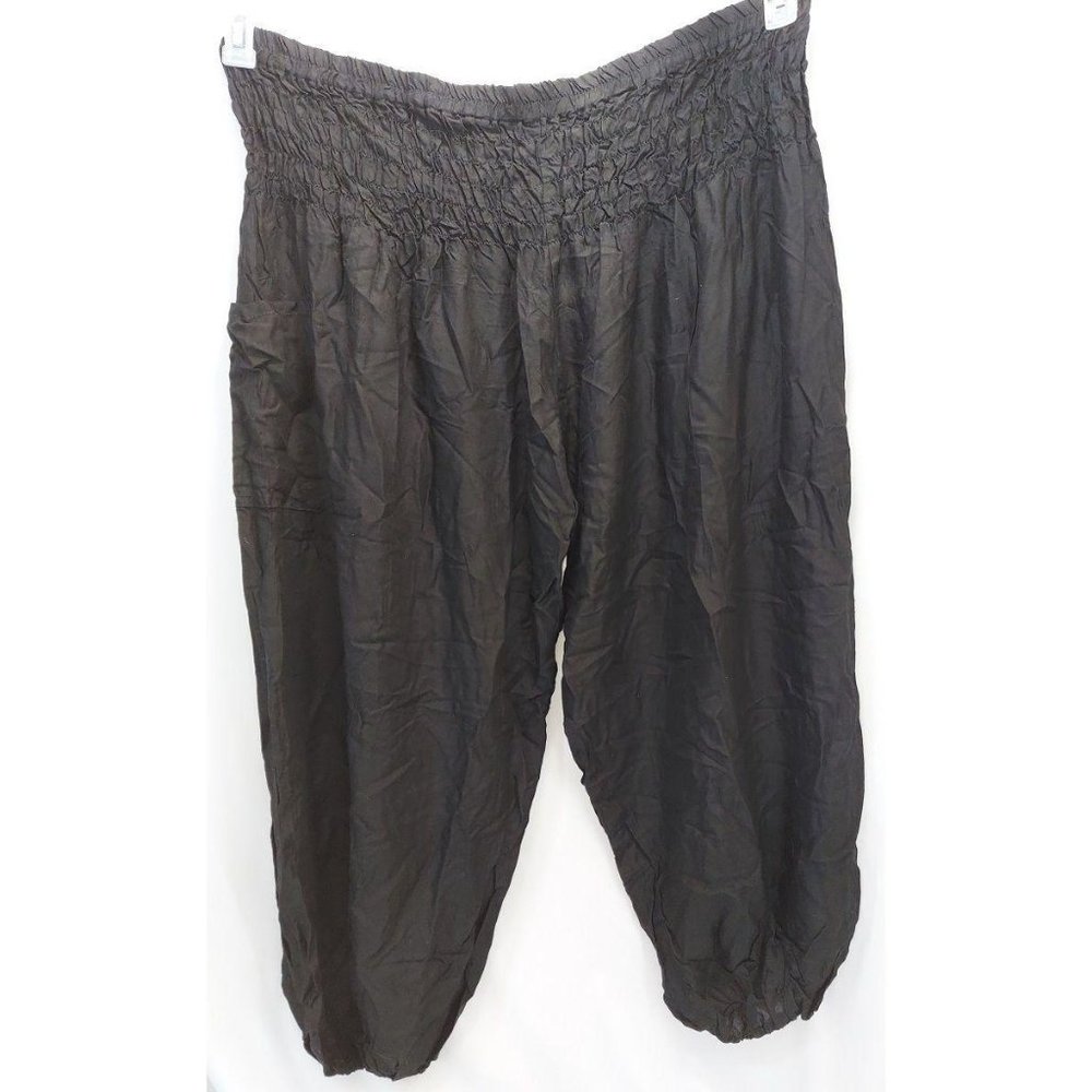 Lofbaz Women's Harem Pants 4XL Black -G7